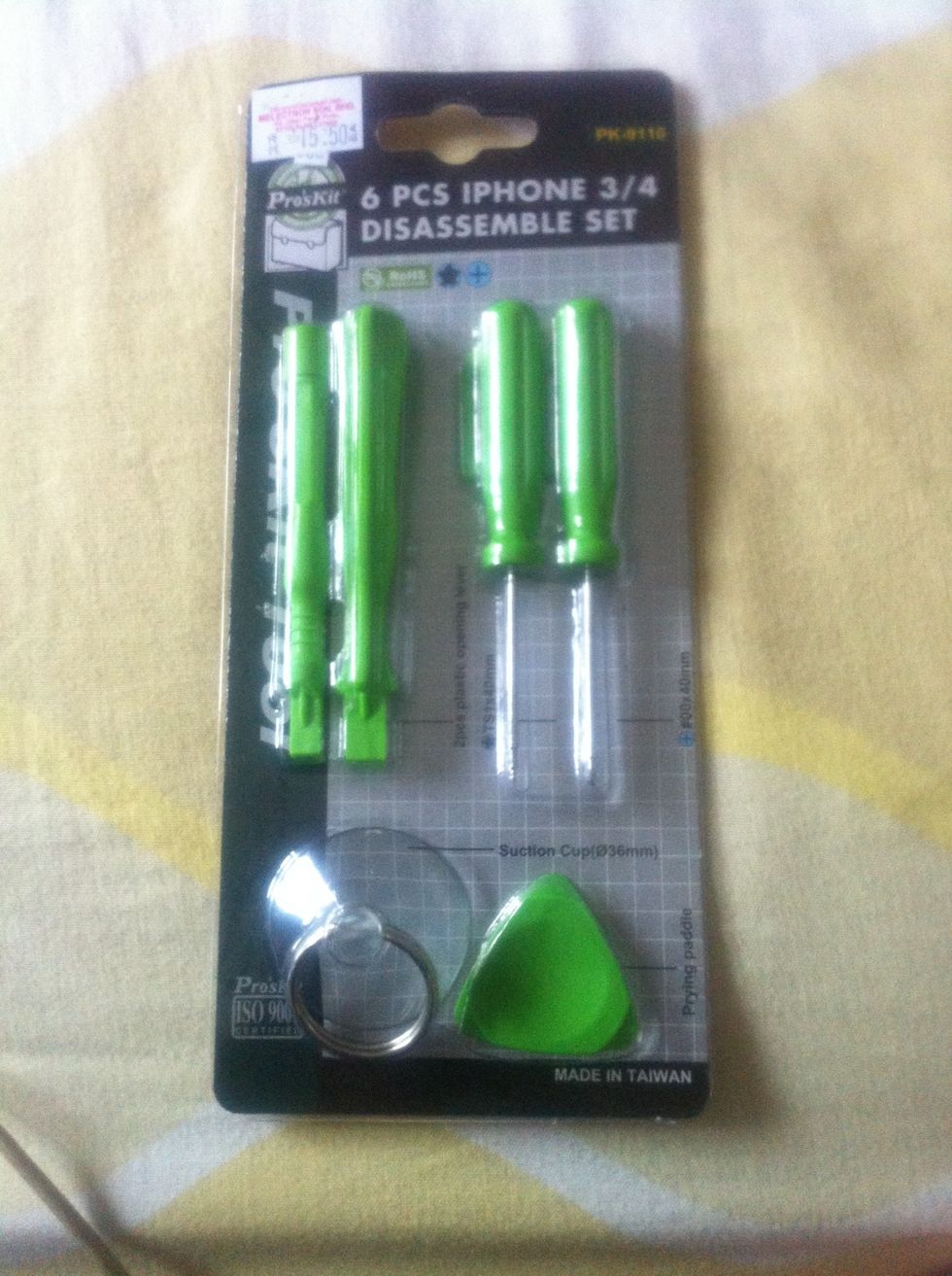 Reminder: To open the iPhone's backplate, please use the screwdriver that is designed for the iPhone. Its can be bought from hardware stores.