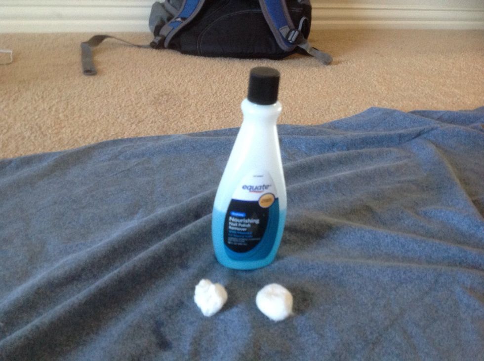 Remove all your nail polish. If you don't have any nail polish on still apply nail polish remover to remove all the excess dirt