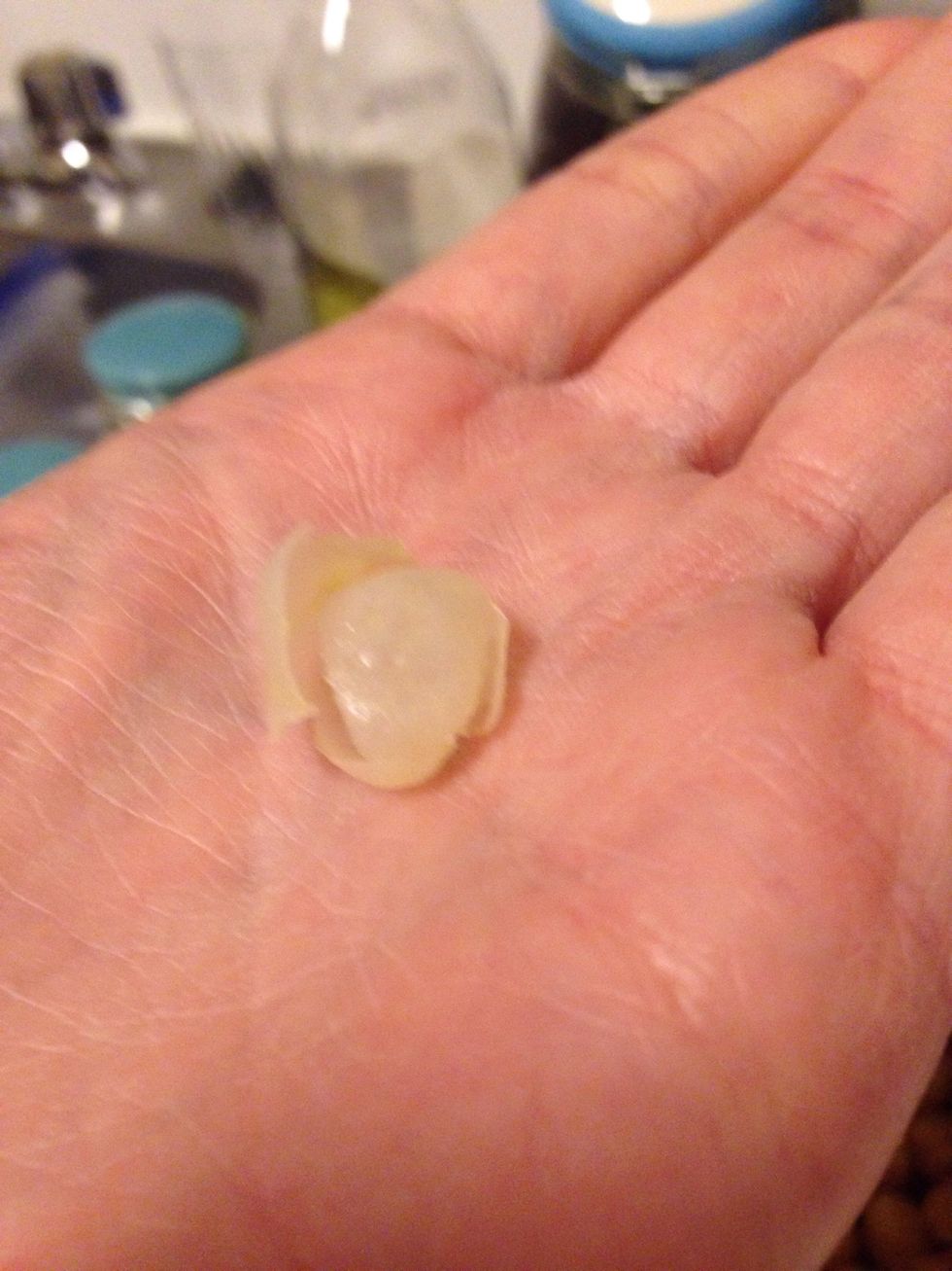 (Remove and throw away any bean shells that fall off of the beans)