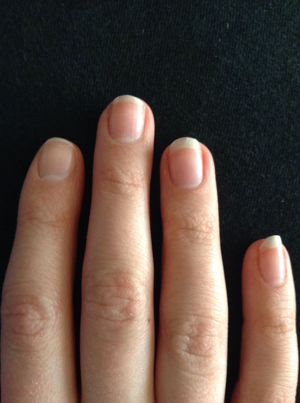 Remove any nail polish you might have on your nails.