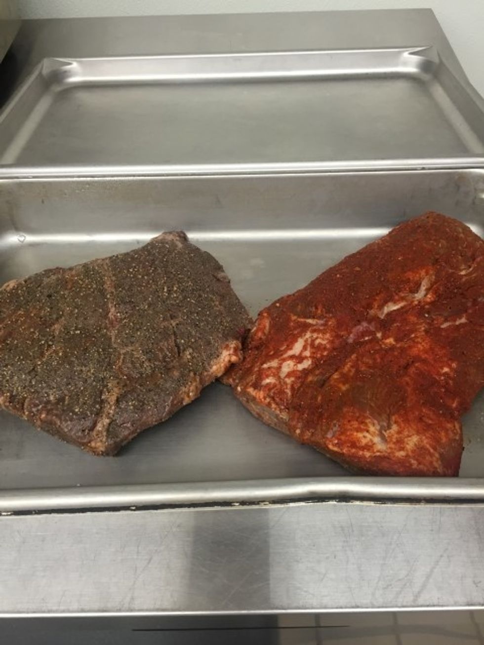 Remove beef roasts from combi oven and chill in Alto-Shaam Quick Chiller.