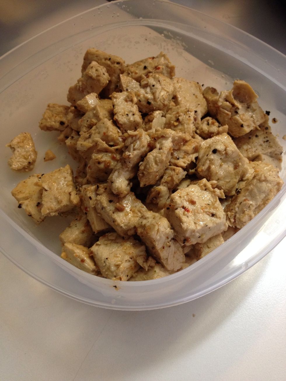 Remove chicken from pan. Be careful not to overcook real chicken; It will finish cooking later in our sauce.