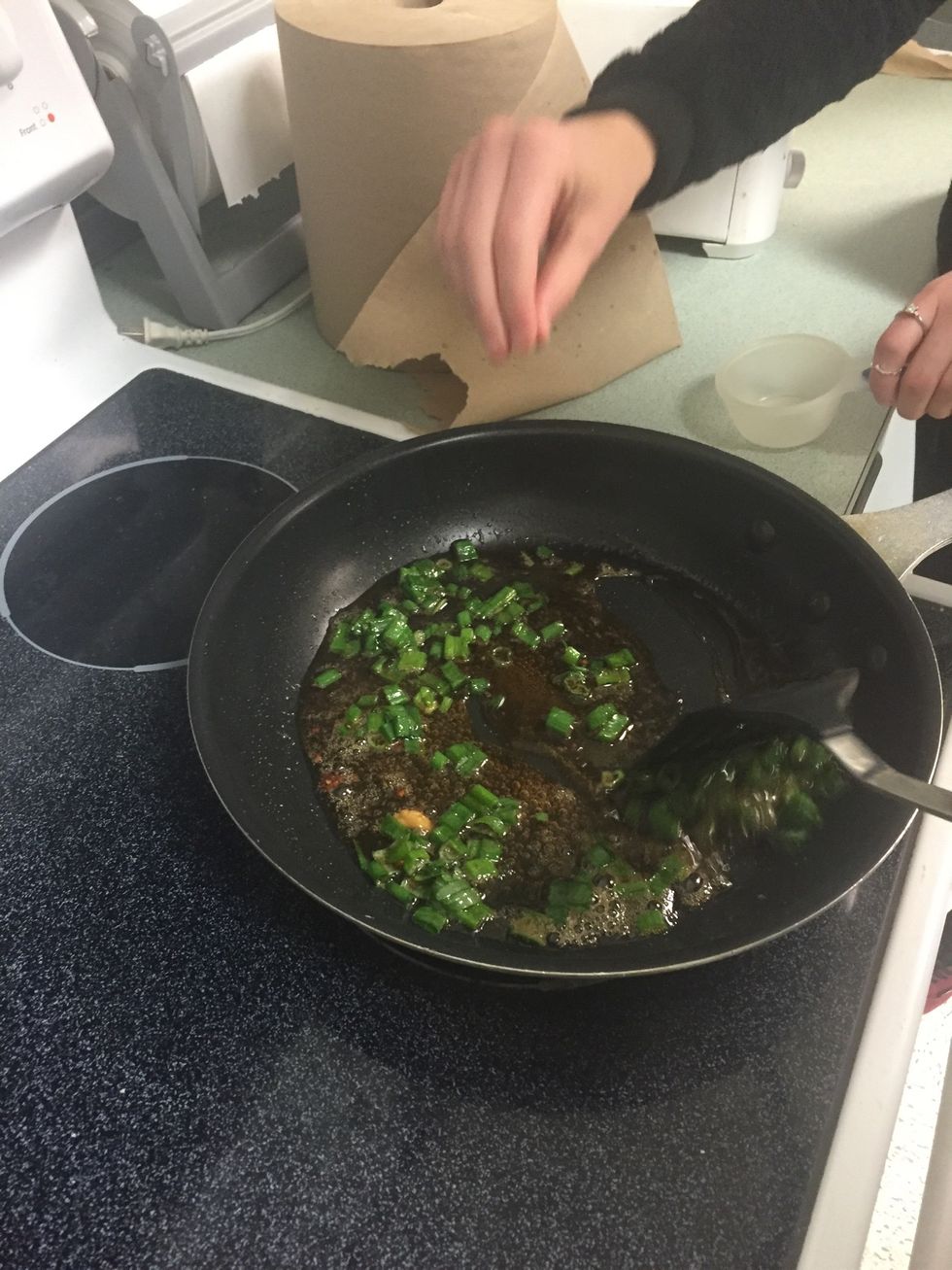 Remove chicken then add in pinion and syrup