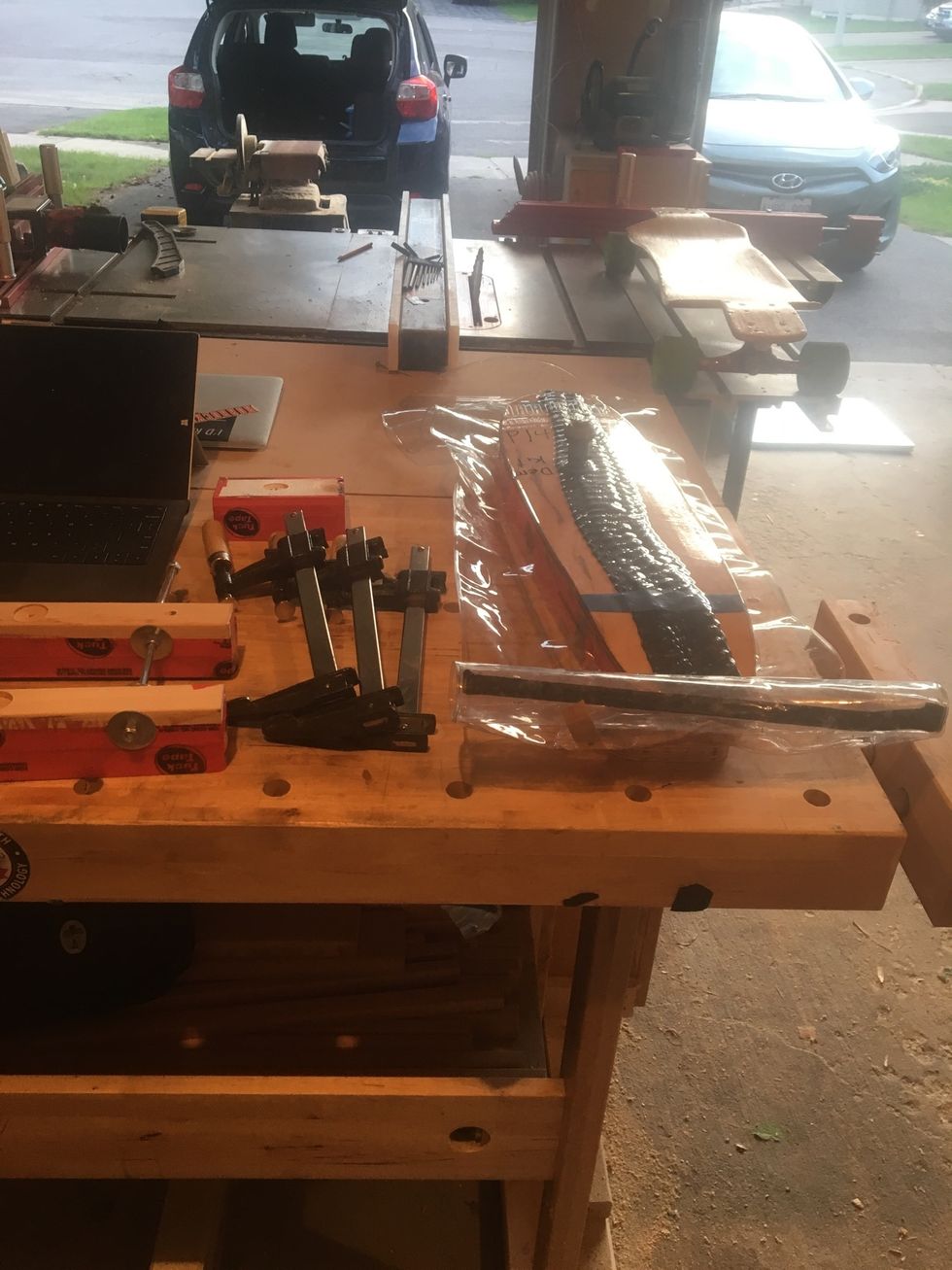 Remove Clamping Cauls.