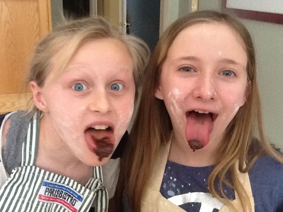 Remove excess brownie mix
