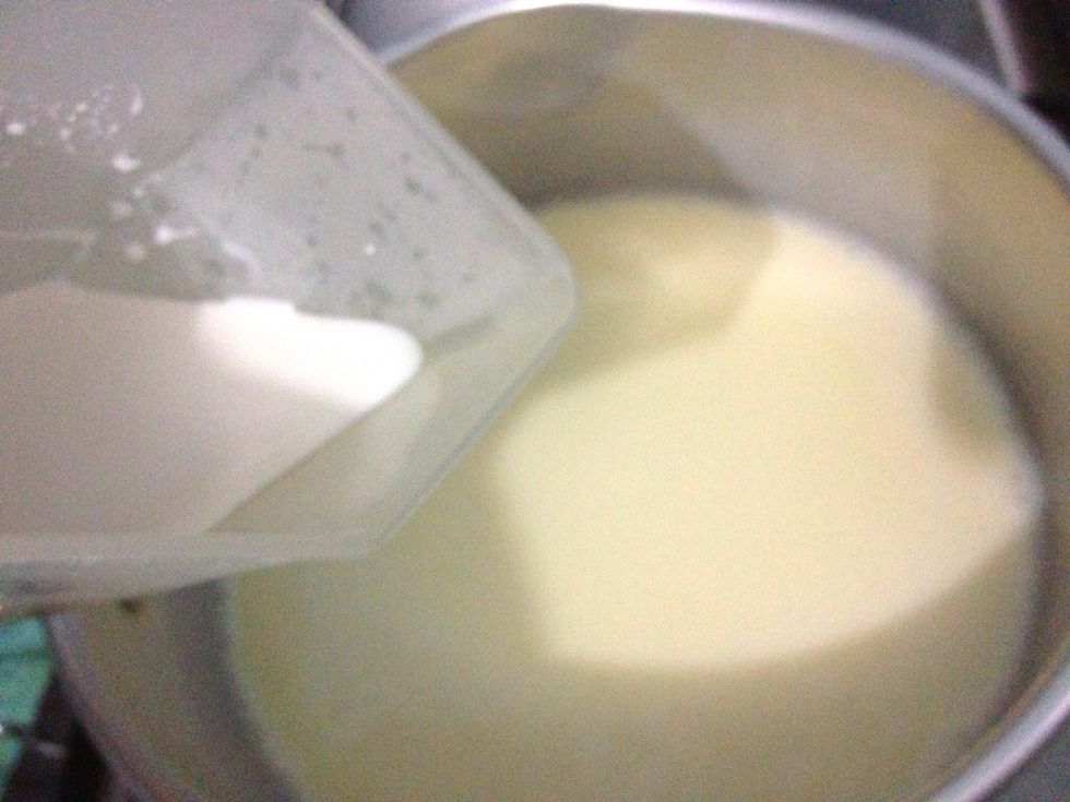 Remove from heat and gradually whisk in the cornstarch mixture