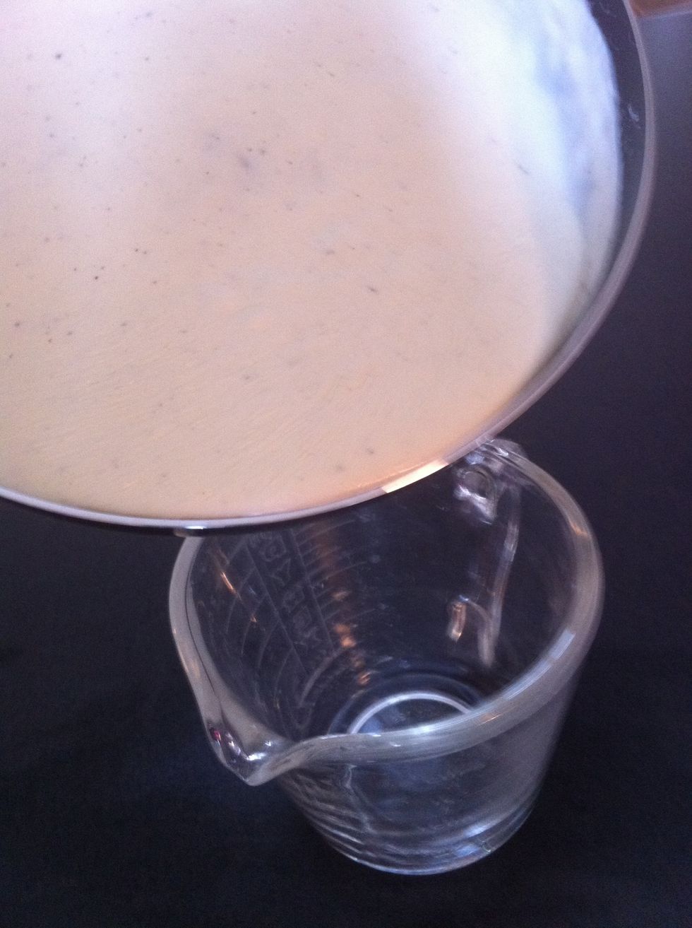 Remove from heat and pour into serving container.