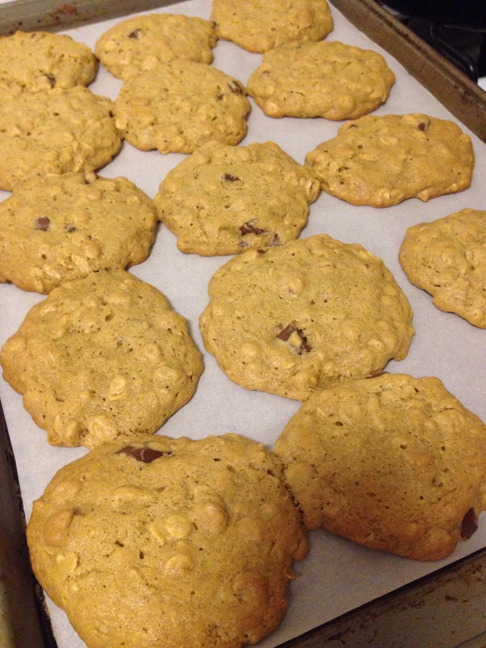 Remove from oven and let cool on cookie sheet for 10 minutes, then transfer to a cooling rack for the remainder of the time.