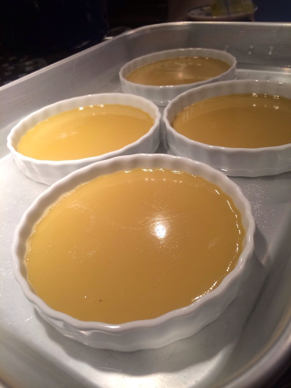 Remove from oven and let rest 15-20 minutes in the water or until they can be touched by hand.