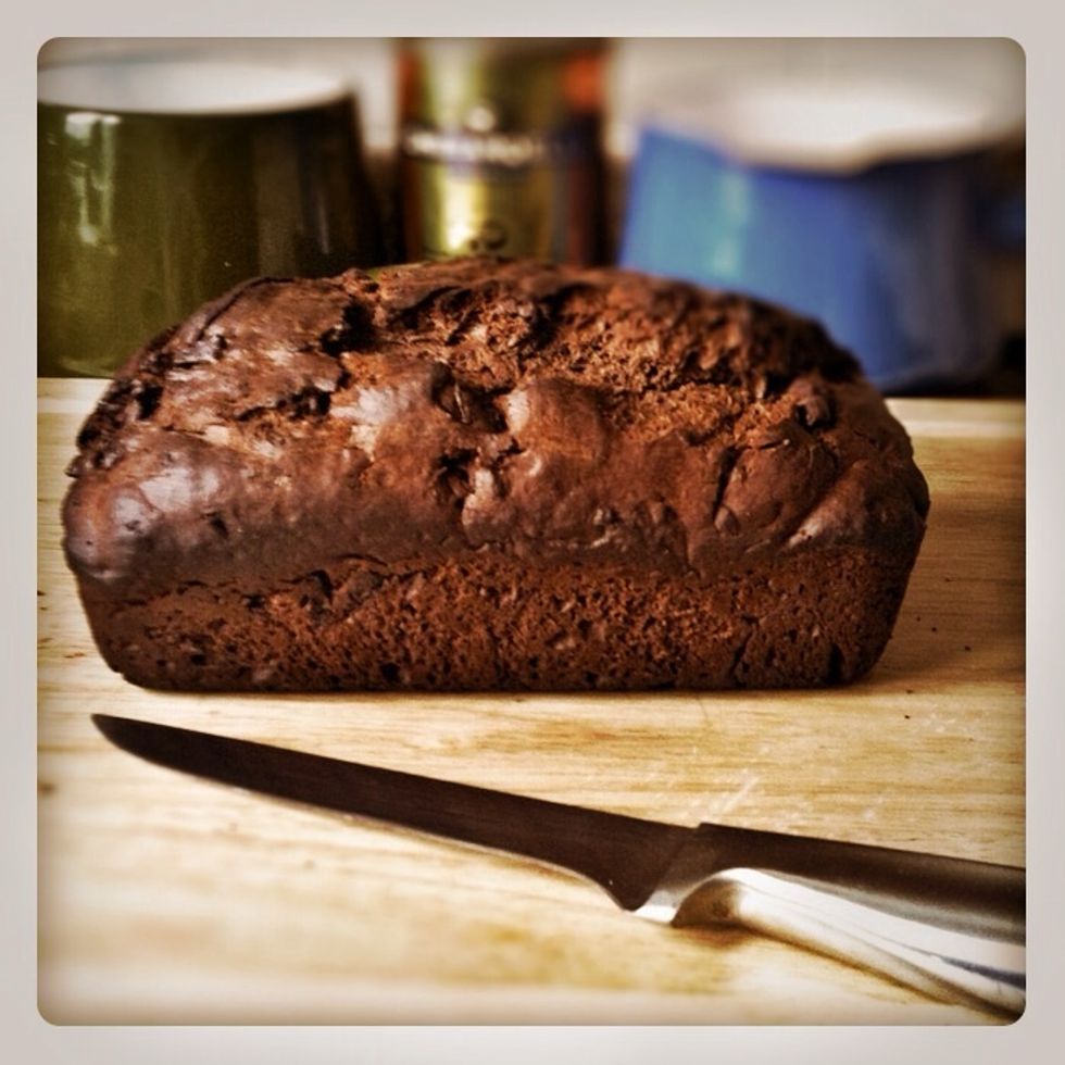Remove from pan and let cool. Then you are ready to enjoy. Serve with cream cheese or fresh fruit. It is also moist enough to have all by its lonesome.