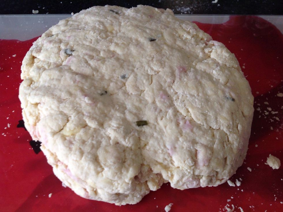 Remove from the bowl and shape it into a ball flatten slightly so it cooks quicker