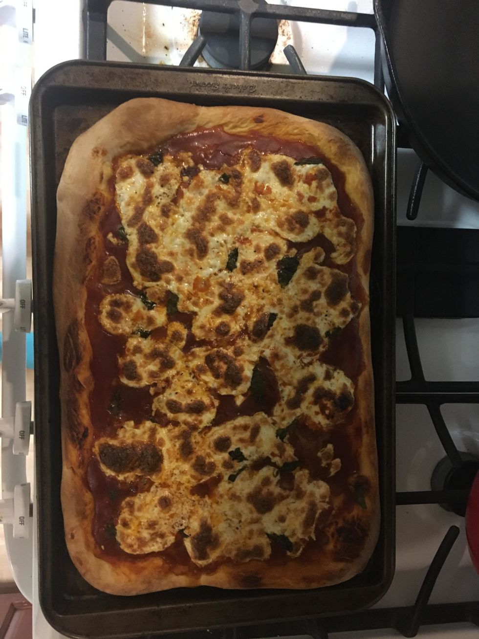 Remove from the oven and let stand for 2 minutes