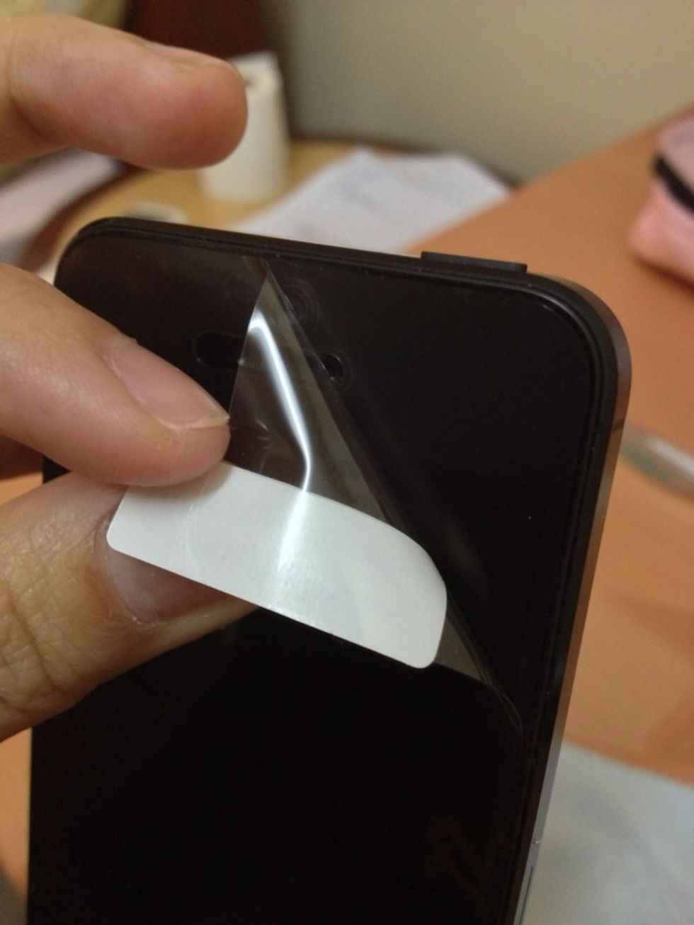 Remove gently so as not to create additional bubbles.