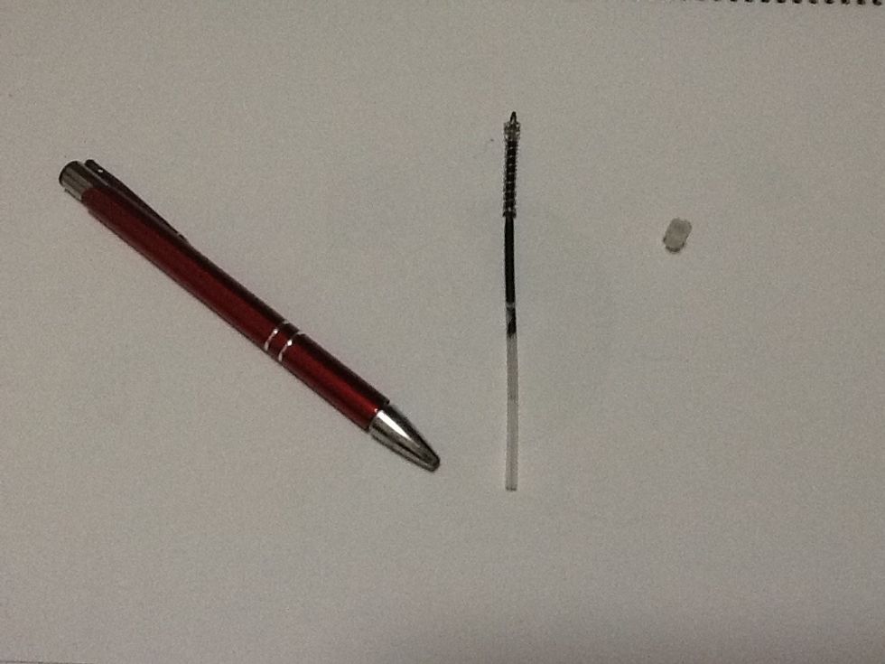 Remove ink from pen.