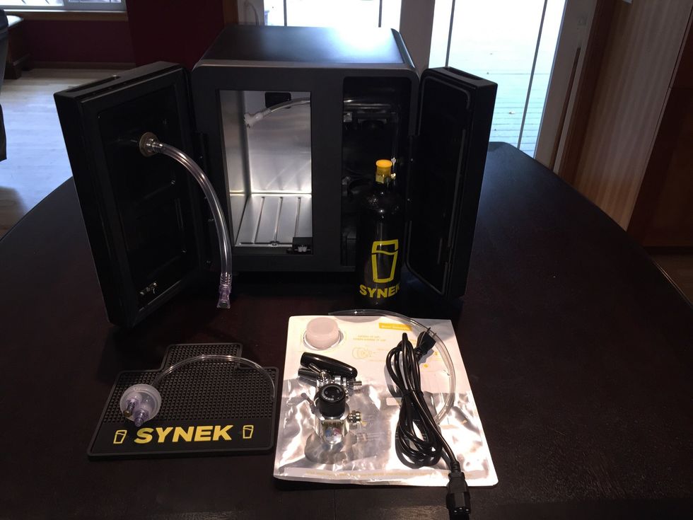 Remove items from box and place on a dry countertop. See the supply list of included parts.