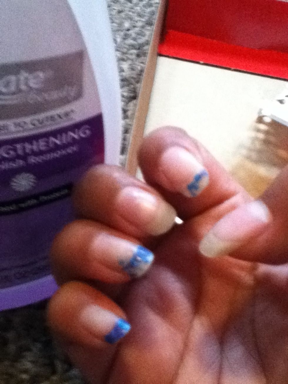 Remove nail polish from ur previous manicure