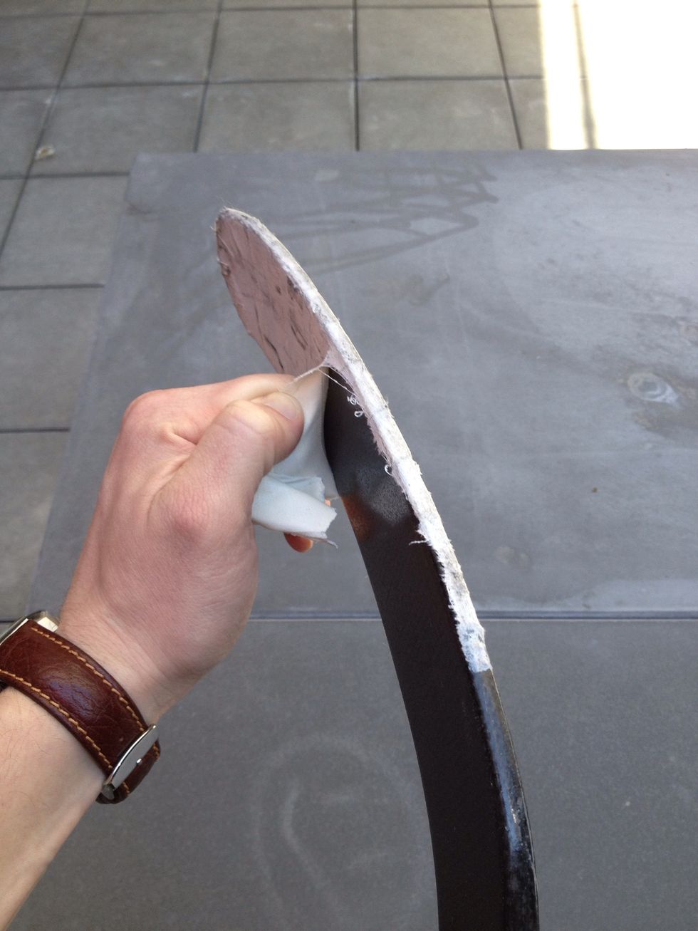 Remove old tape to provide a fresh canvas for the new tape.