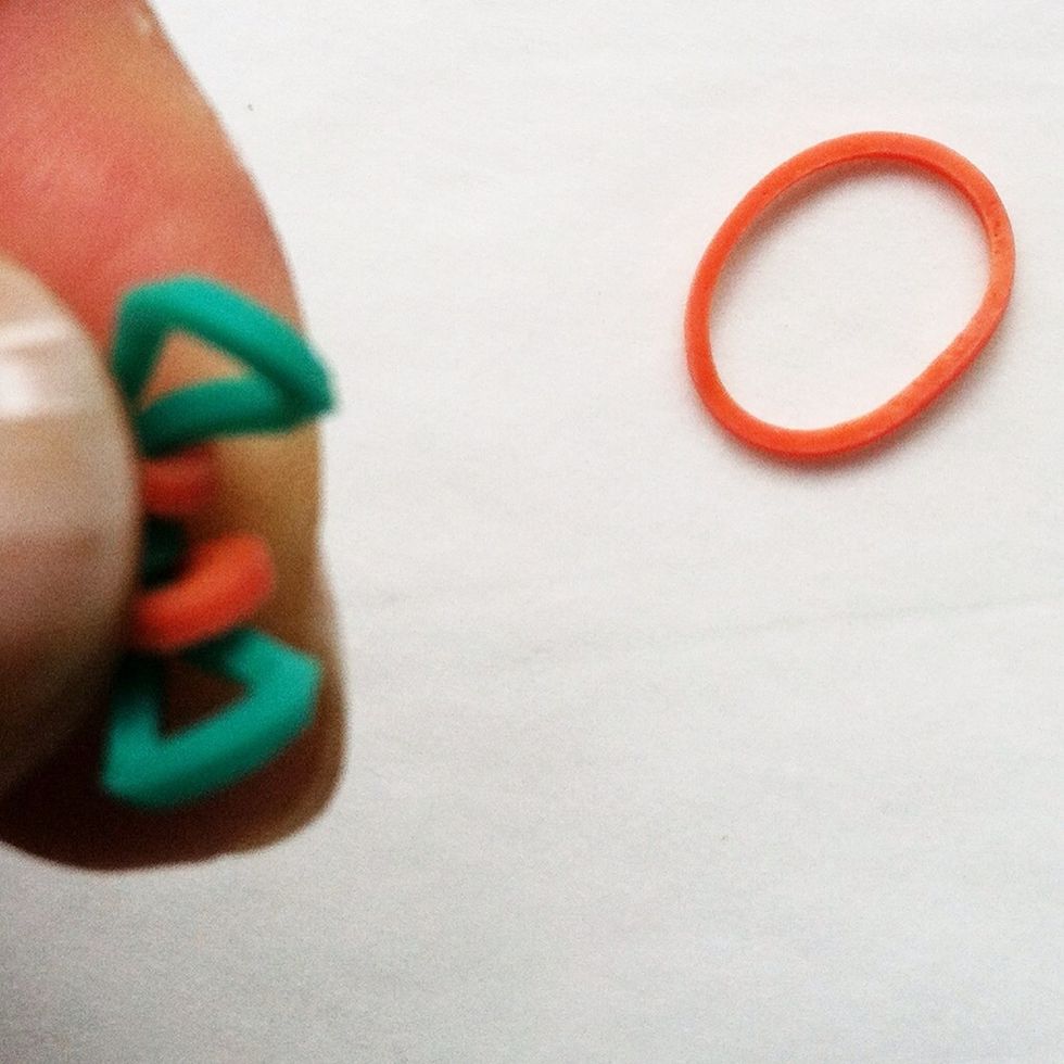 Remove one elastic.