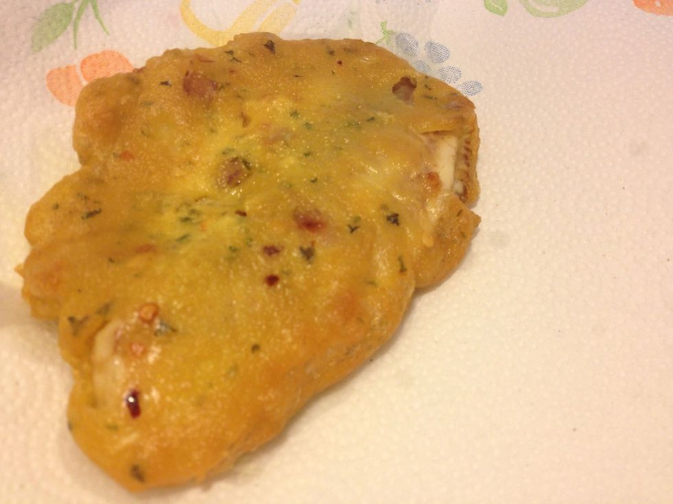 Remove onto paper towels. Repeat with the rest of the fillets.