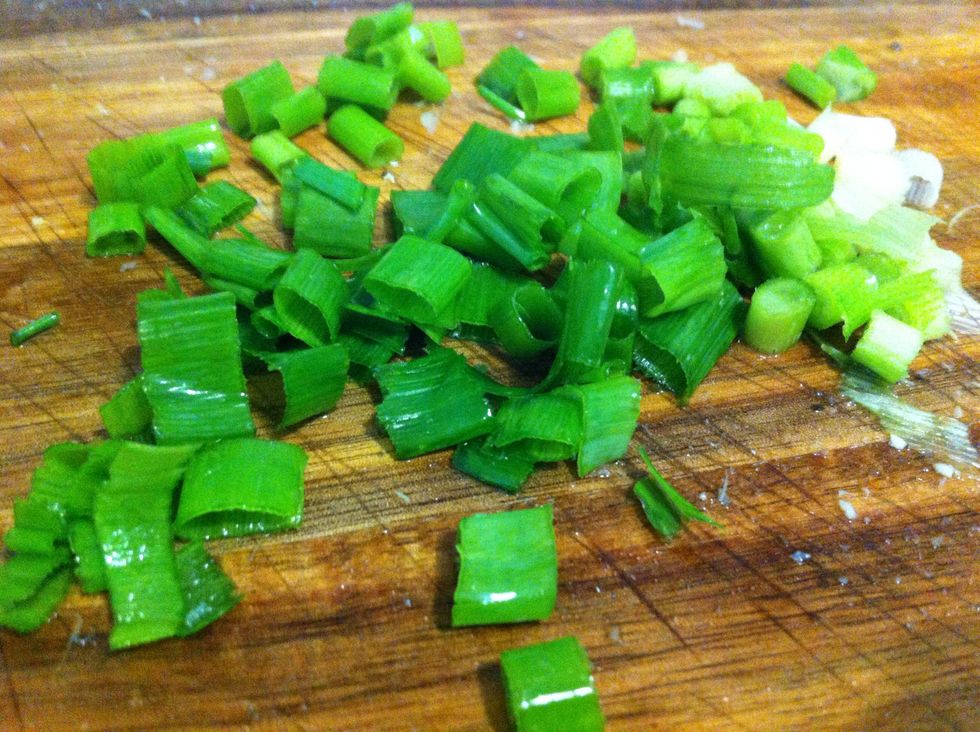Remove part of white end and slice the rest