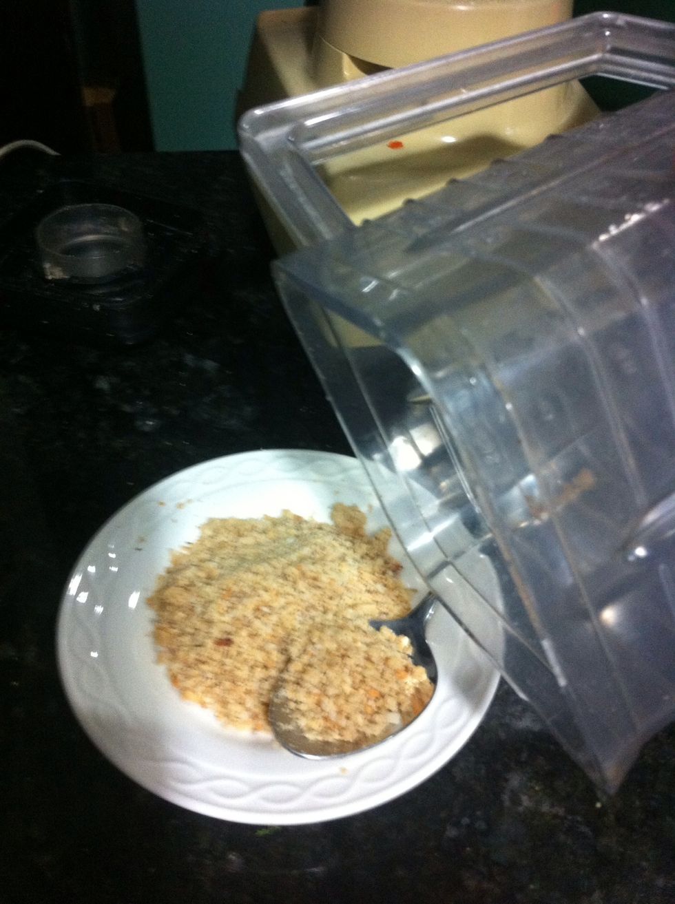 Remove pine nuts from blender when the texture looks like this...