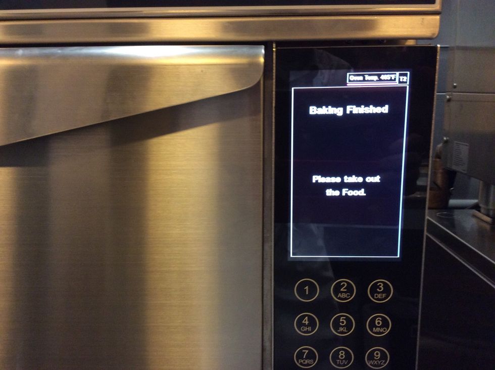 Remove ramekins from Xcelerate Hi-Speed Oven.