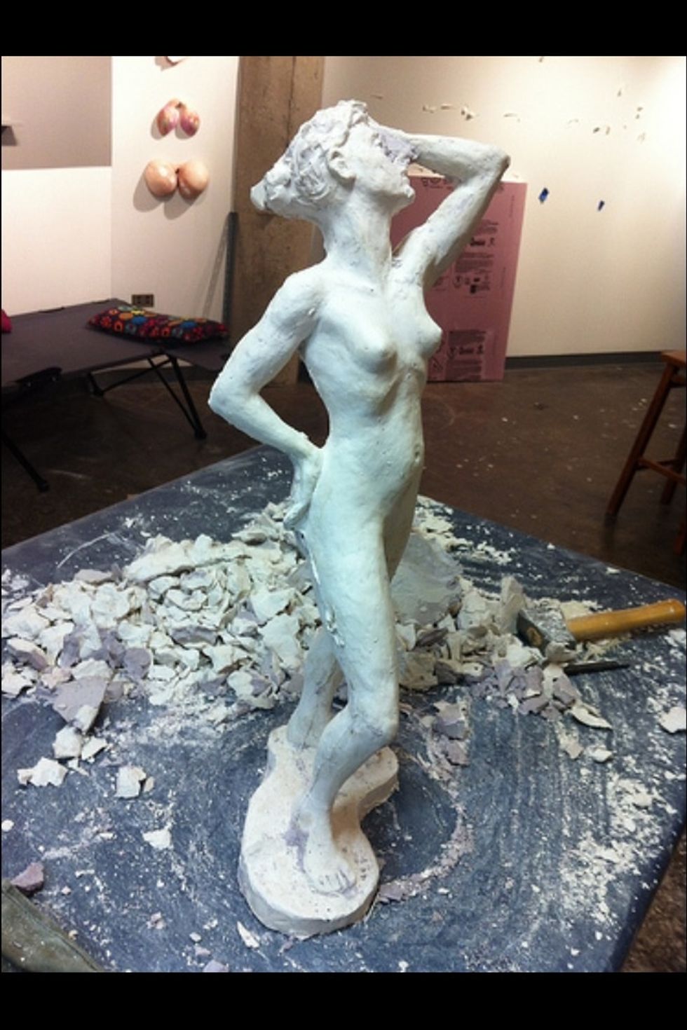 Remove small bits of the mold with dental tools. Fill voids with additional hydrocal and file down seam lines.