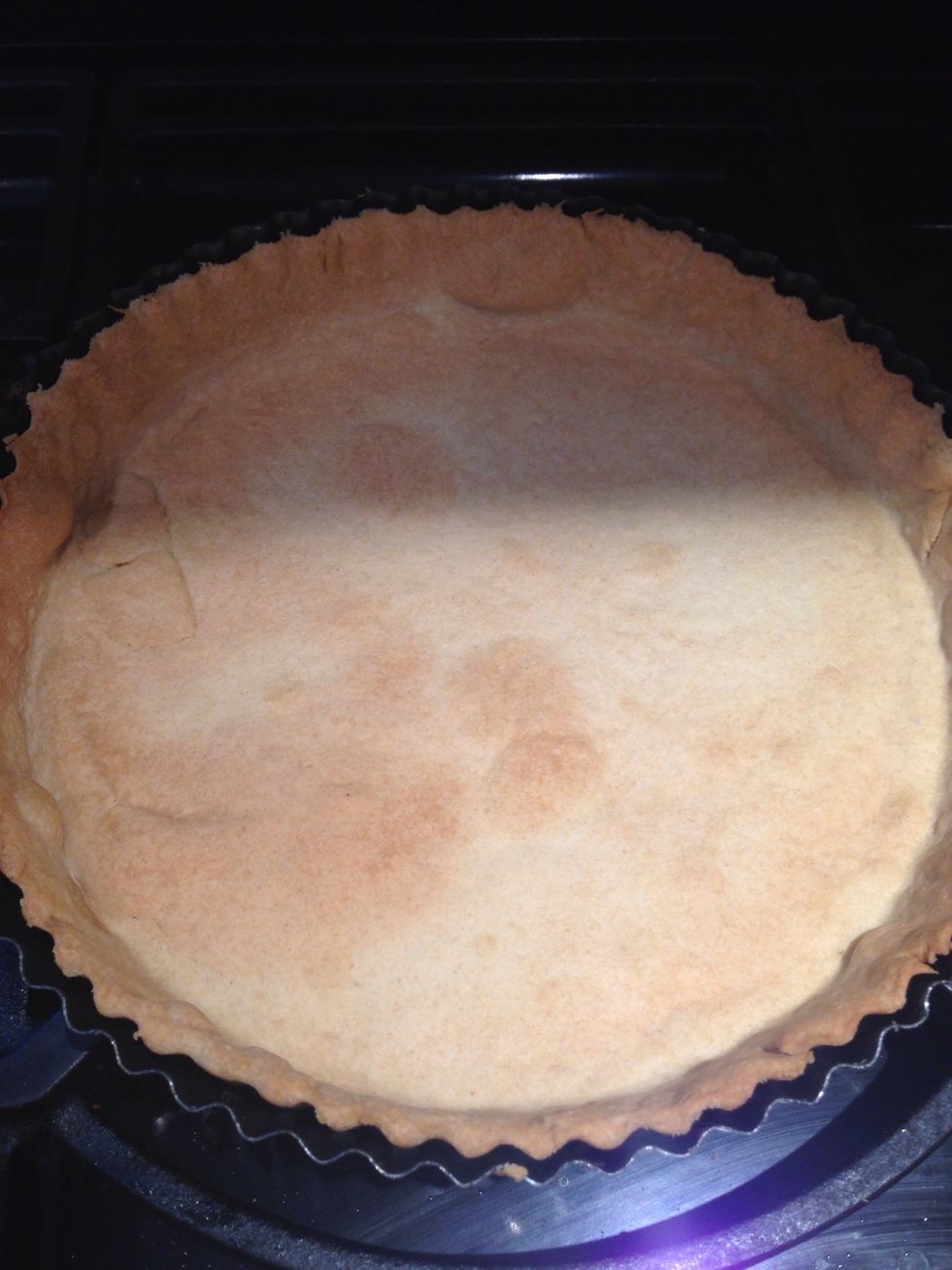 Remove the beads from the pastry case and bake for a further 5 minutes to dry out the base