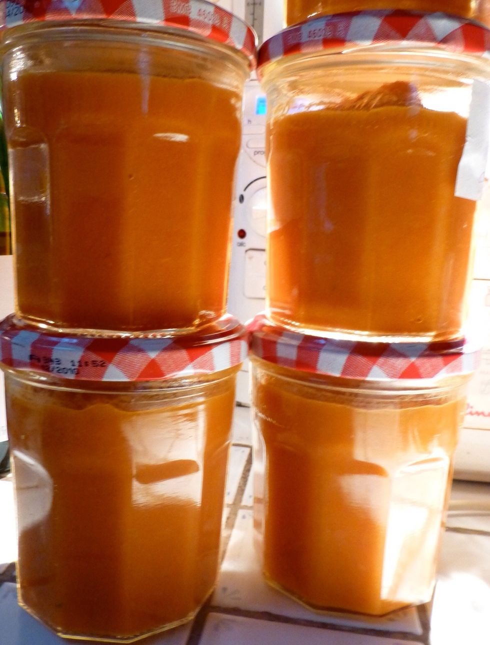 Remove the bouquet garni. Mix, put in jars, sterilize as needed and label.