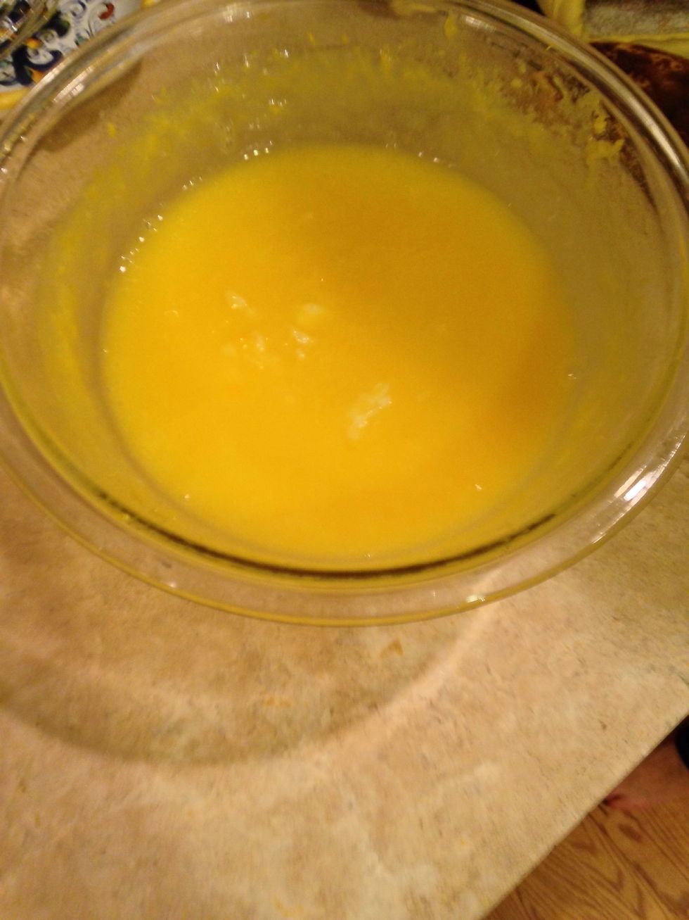 remove the bowl from the heat, and let it sit for about fifteen minutes. then cover the bowl with plastic wrap directly on the surface and refrigerate for one to two hours.