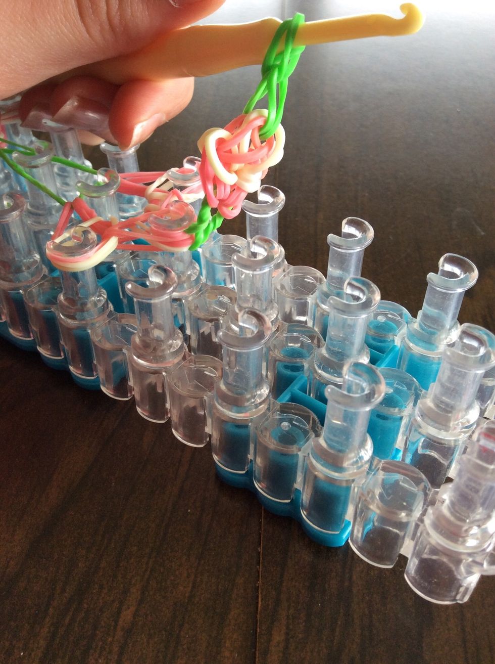 Remove the bracelet from the loom.