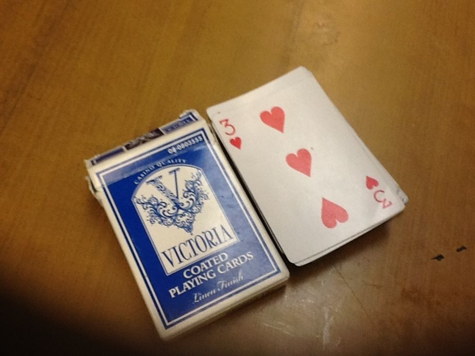 Remove the cards from the box.