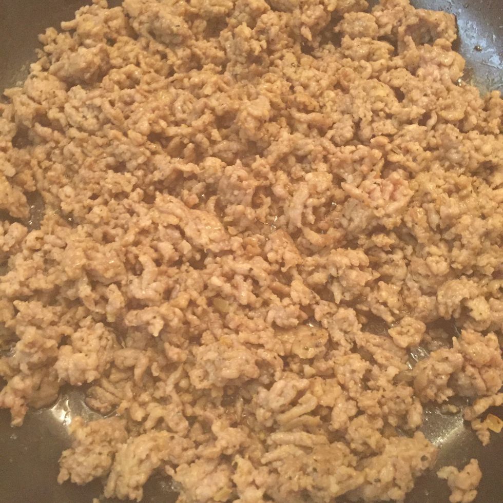 Remove the celery and onion & set aside. Add sausage and cook until brown.