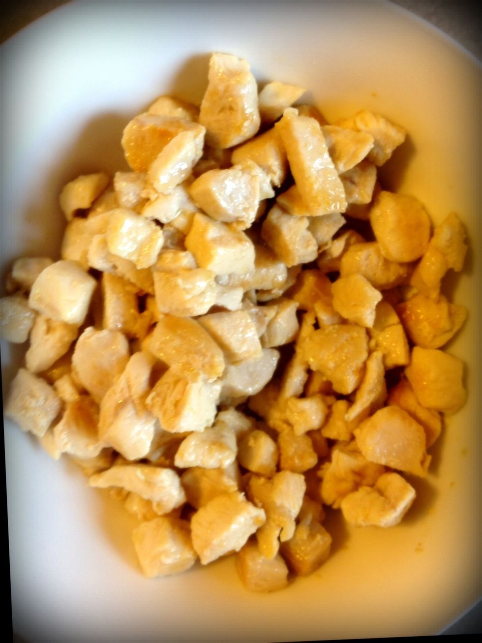 Remove the chicken from the pan