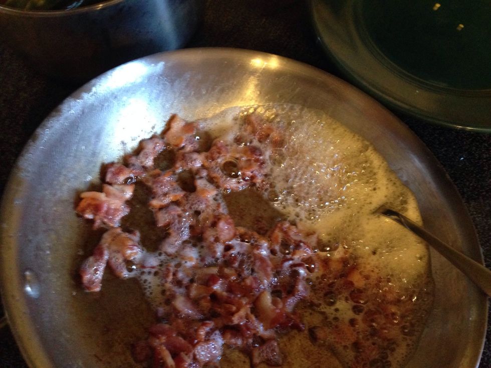 Remove the excess fat. I usually spoon off the fat.