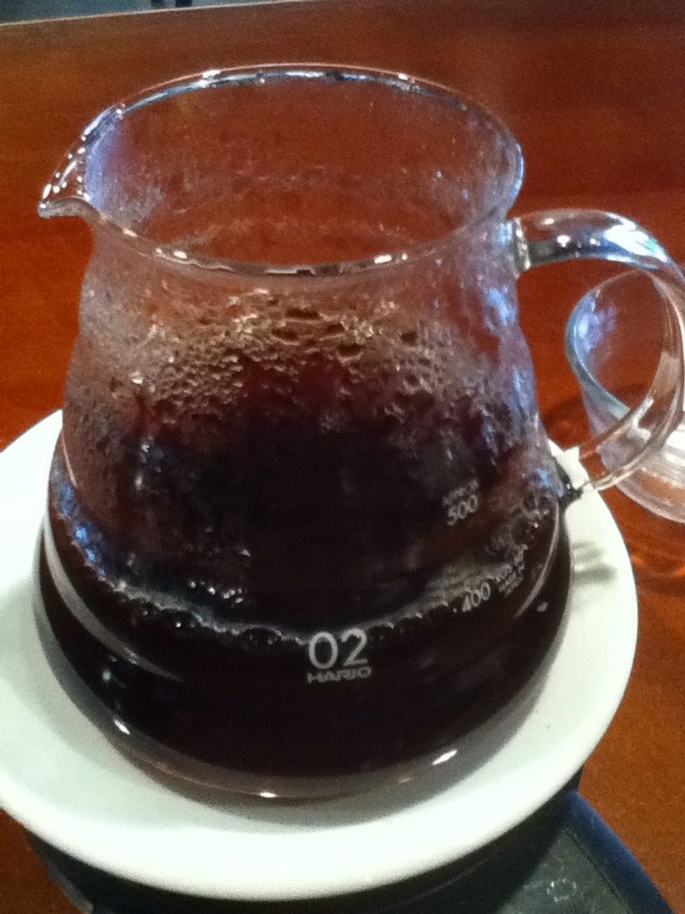 Remove the filter and enjoy your hand crafted beverage.