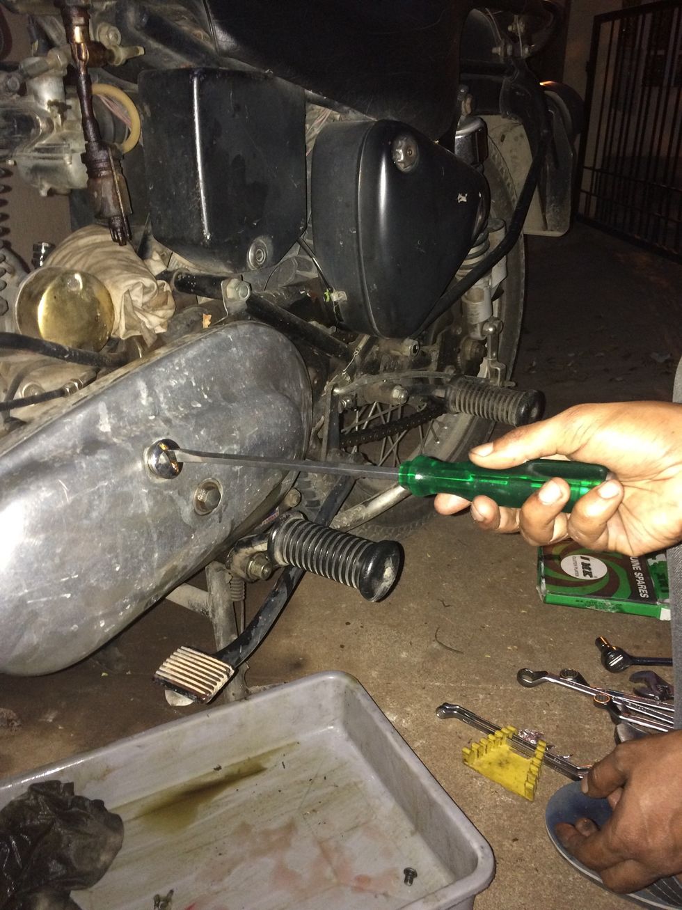 Remove the inspection cap