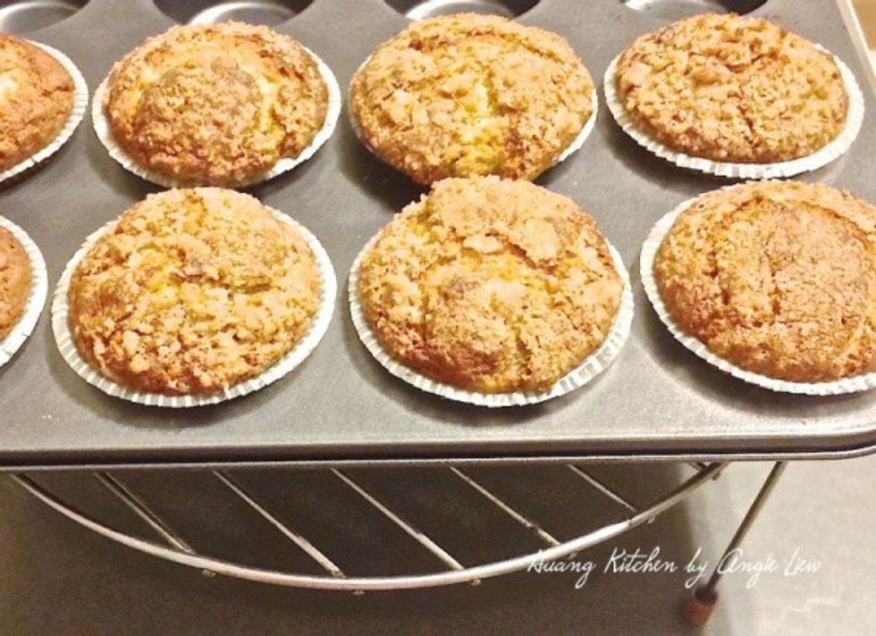 Remove the muffin tray from oven and cool on oven rack, about 5 minutes.