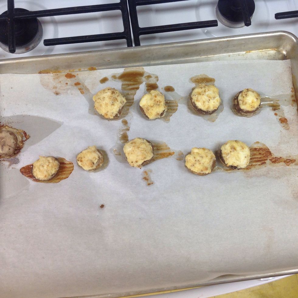 Remove the mushrooms once they are golden brown and super hot!