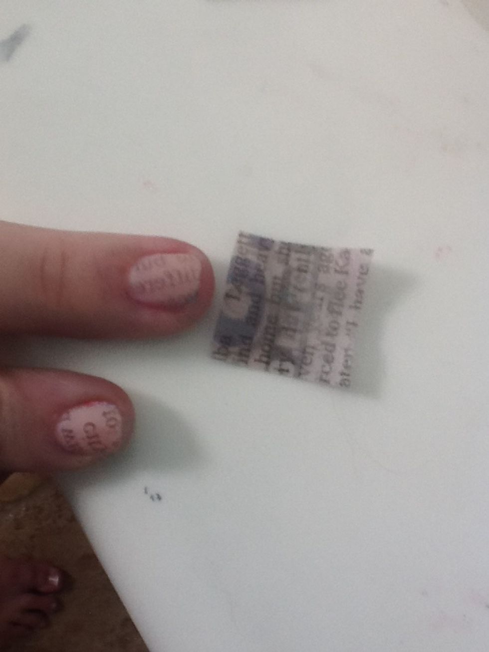 Remove the piece of newspaper