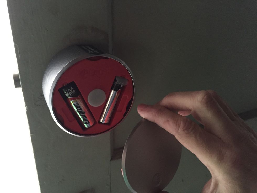 Remove the plastic seal on the batteries.