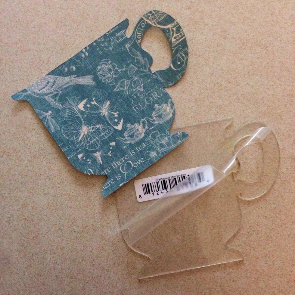 Remove the protection coat from the one side of the acrylic teacup...