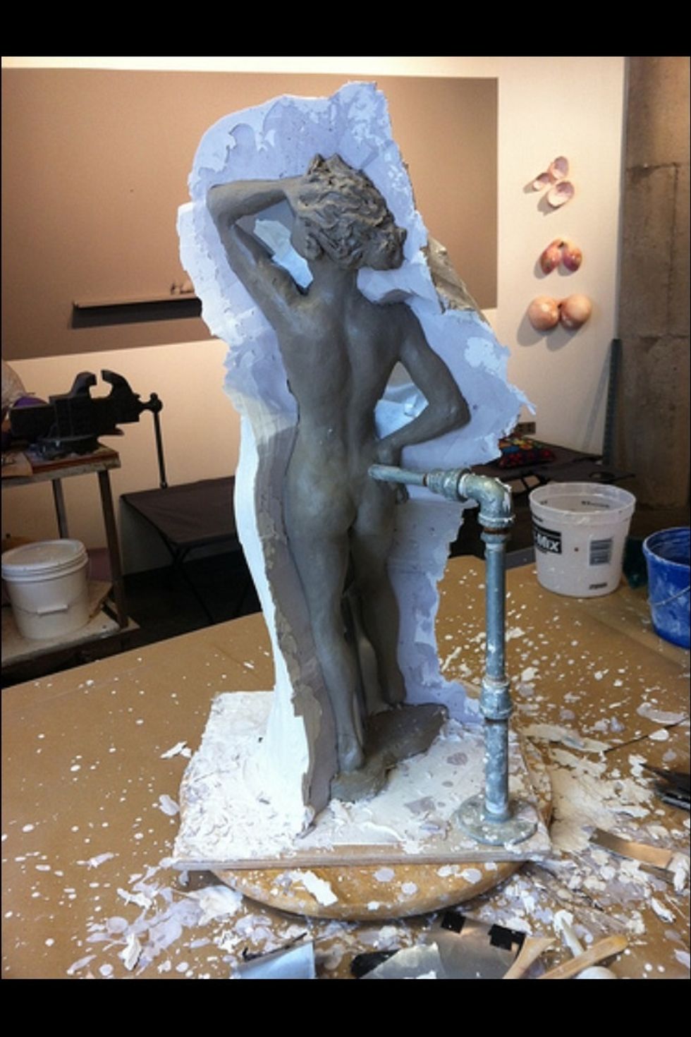 Remove the shims and coat the exposed plaster parting lines with watered down Murphy's oil soap. Repeat the previous steps.