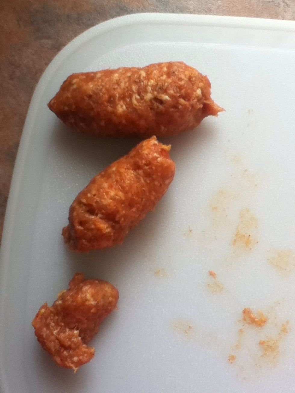 Remove the skin of the italian sausage