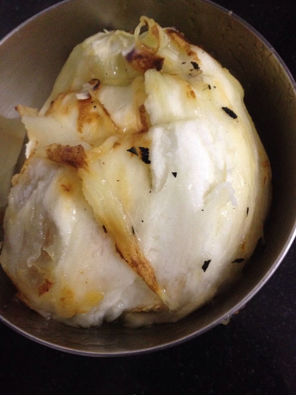 Remove the skin to revel the white flesh and keep aside