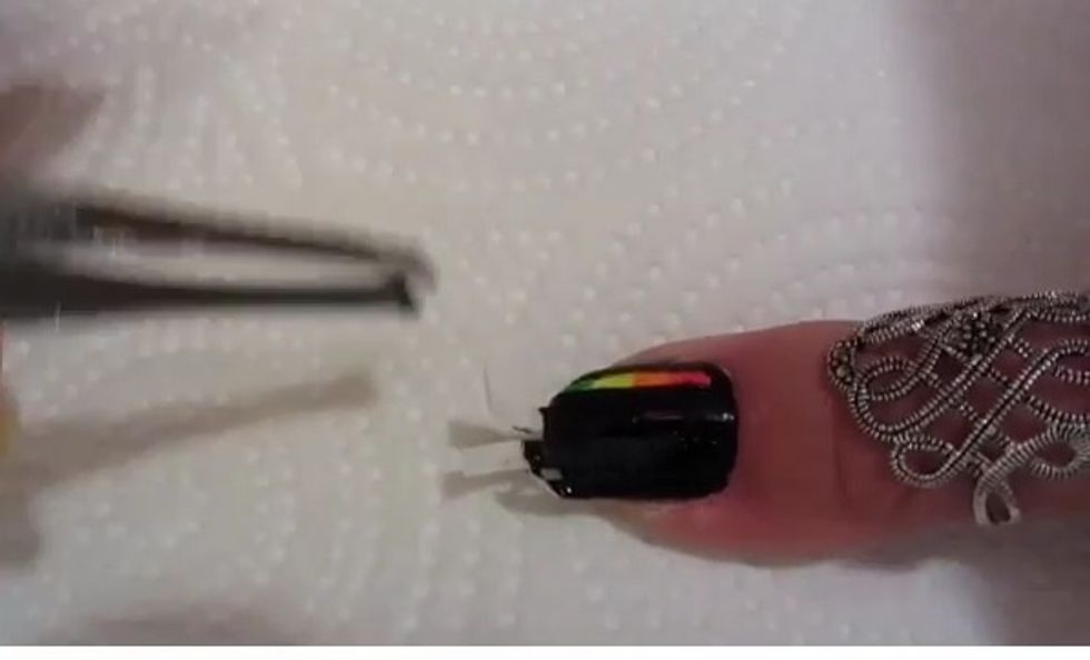 Remove the stips of tape off diligently:)