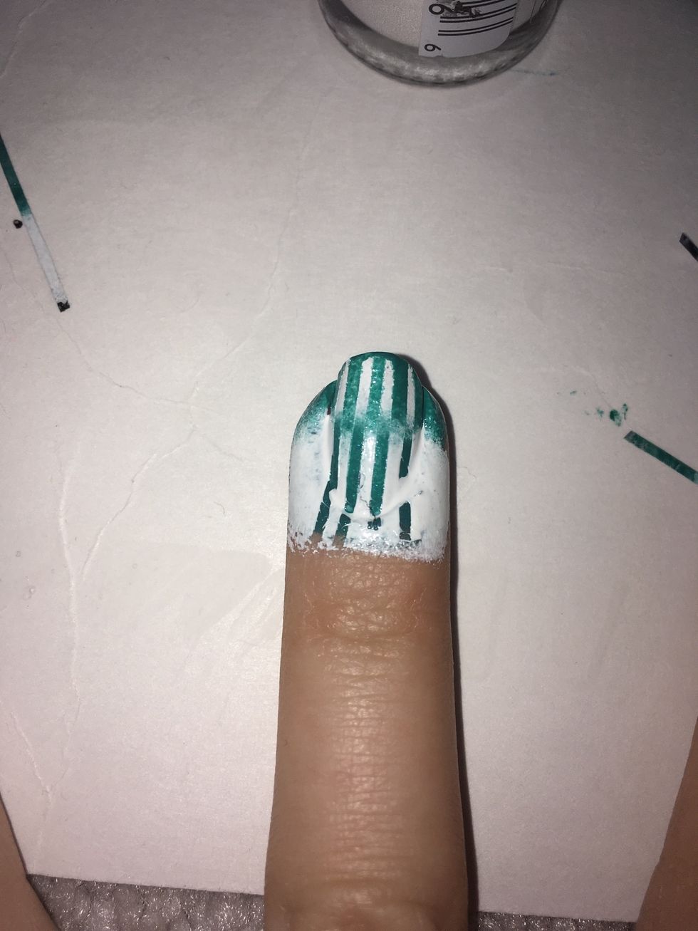 Remove the tape to uncover the work of art!