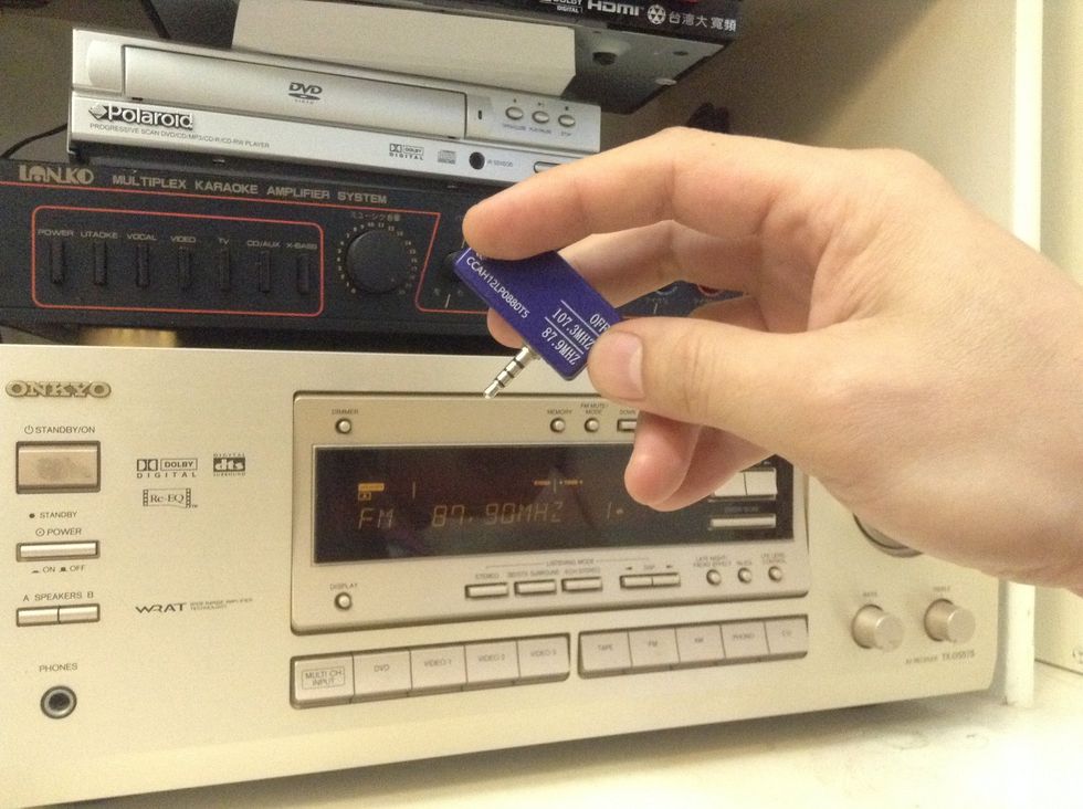 Remove the USB charger part of the transmitter