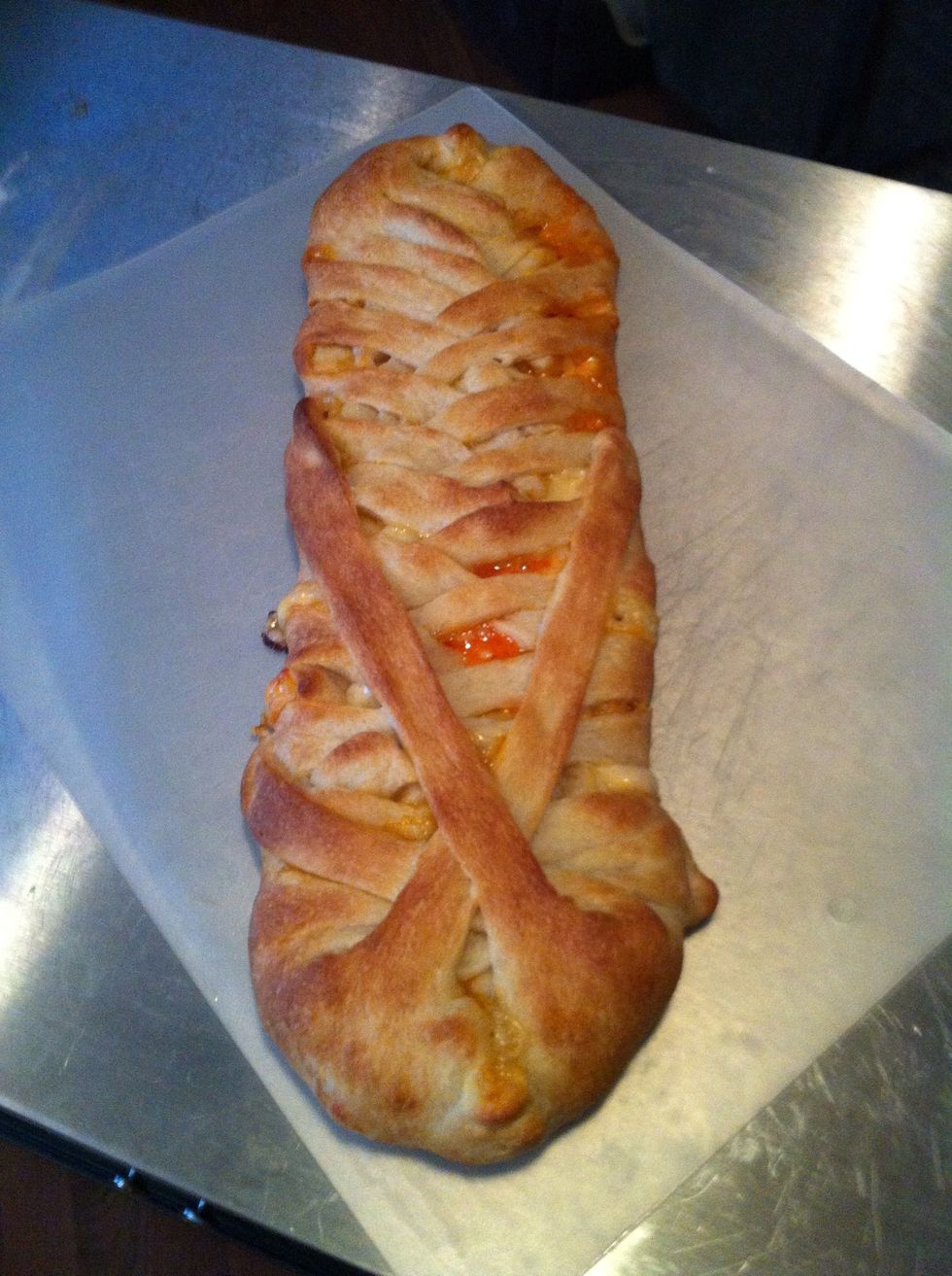 Remove to a cutting board and let rest for a few minutes before cutting.