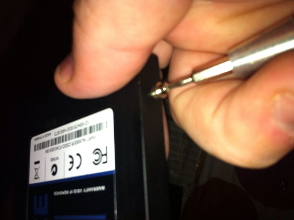 Remove torx screws with torx 6 screw driver 2 each side of hard drive and put them in your new 240gb ssd